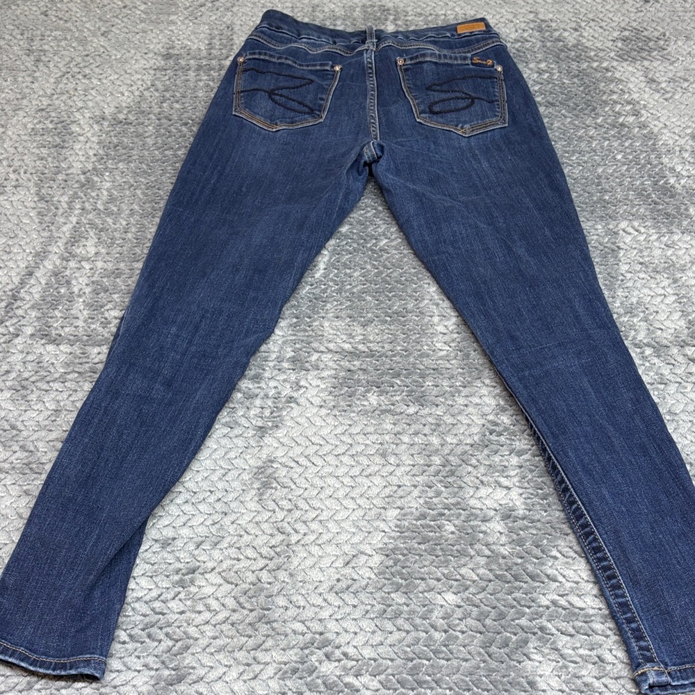 Seven Women's Dark Blue Stretch Denim Jeans - Picture 6 of 8